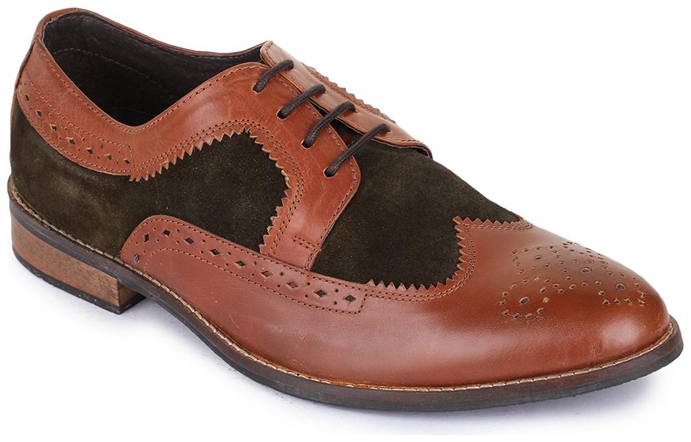 

Bruno Manetti Men Coffee Leather Formal Shoes