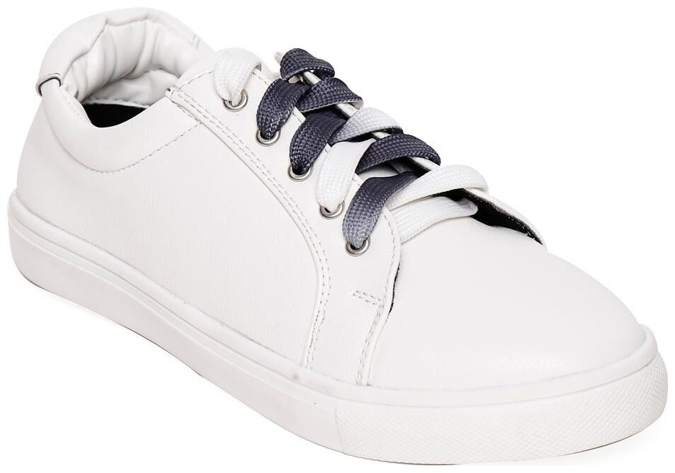 

Bruno Manetti Women White Faux Leather Casual Shoes