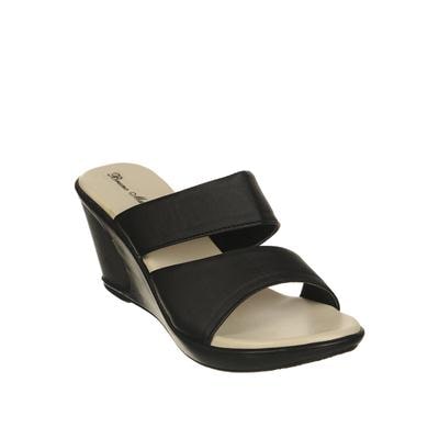 

Bruno Manetti Women Black Synthetic Leather Wedges