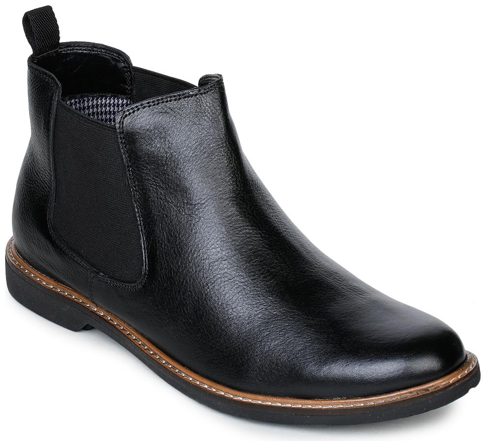 

Bruno Manetti Men Black Ankle Boots - L-195-02-BLACK 8