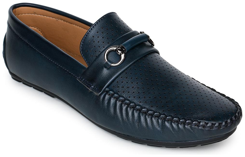 

Bruno Manetti Men Navy Blue Loafers - S-34P-NAVY 9