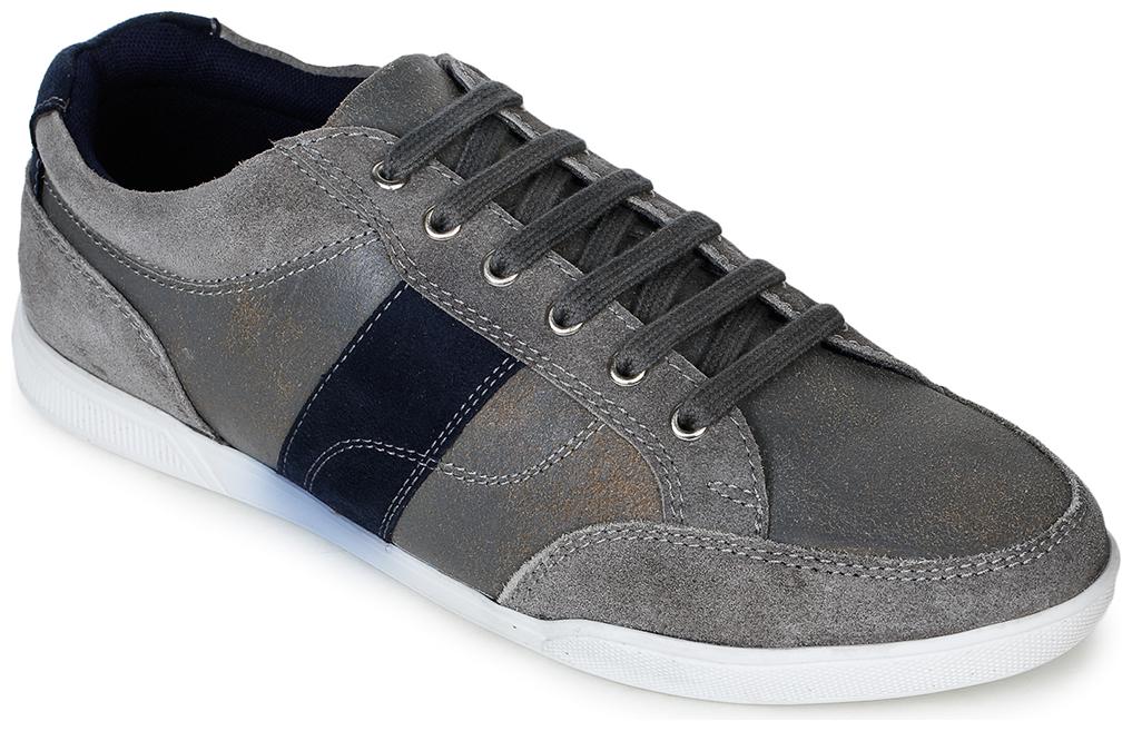 

Bruno Manetti Men Grey Classic Sneakers - 190-012-grey 11