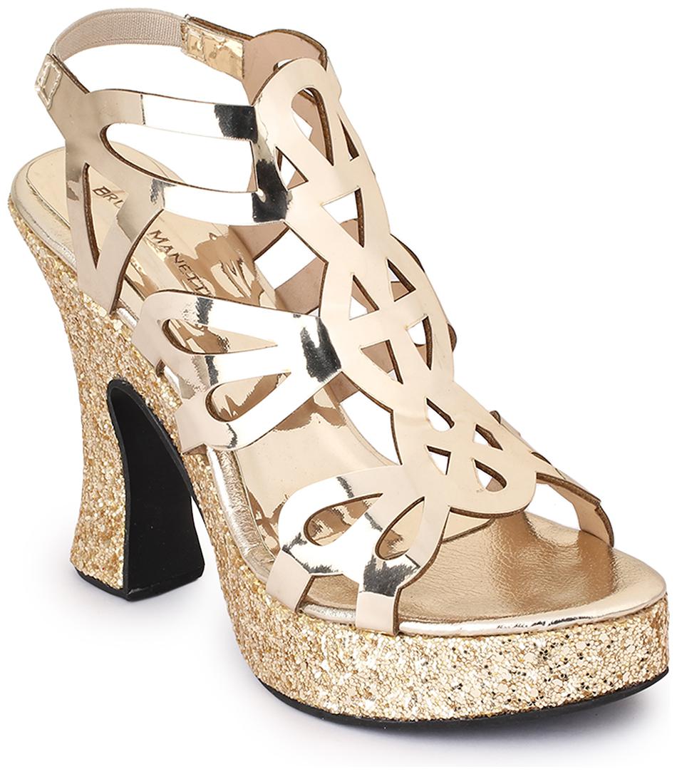 

Bruno Manetti Women Gold Heeled Sandals