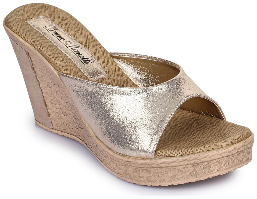 

Bruno Manetti Women Gold Wedges