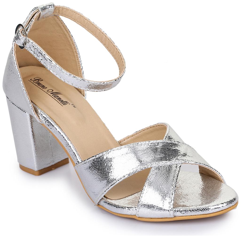 

Bruno Manetti Women Silver Heeled Sandals