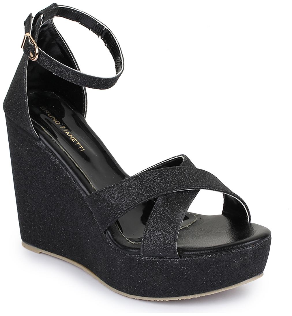 

Bruno Manetti Women Black Heeled Sandals