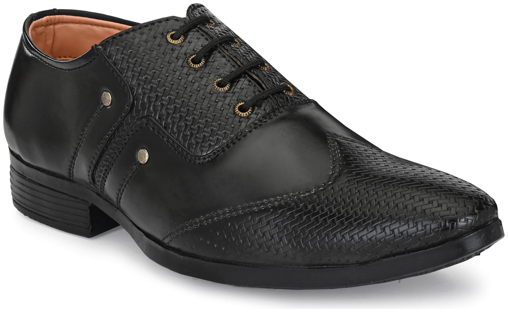 

BUCIK Men Black Derby Formal Shoes - BCK4011-BLACK
