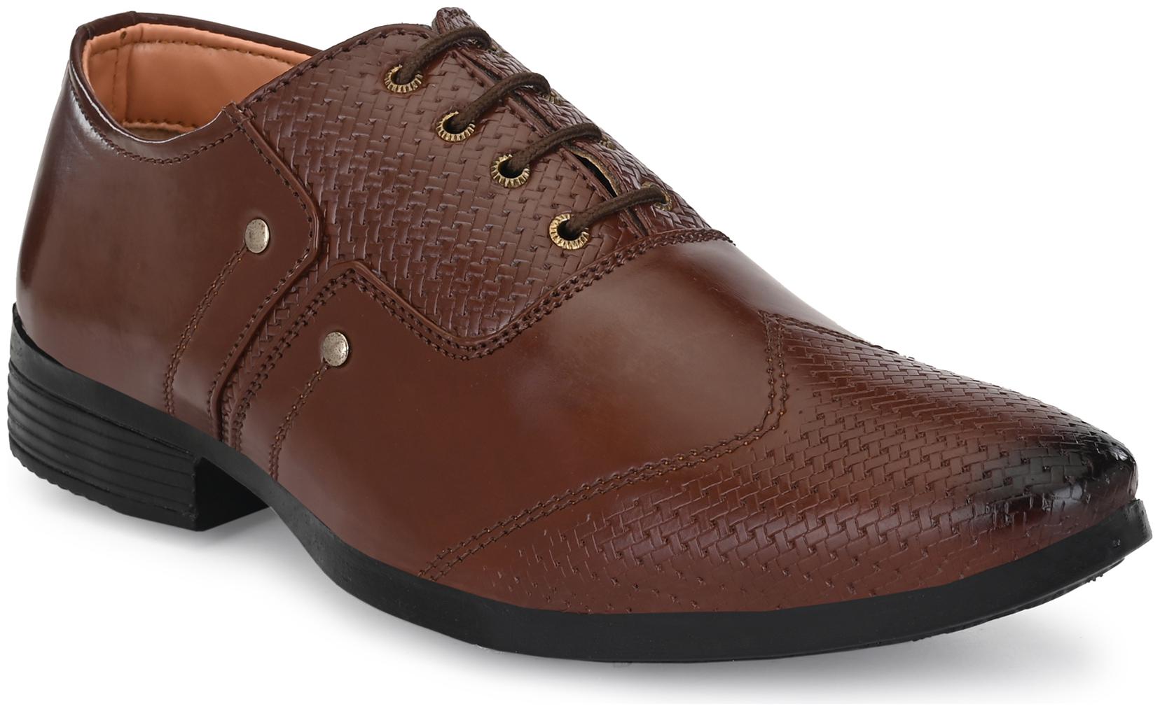 

BUCIK Men Brown Derby Formal Shoes - BCK4011-BROWN