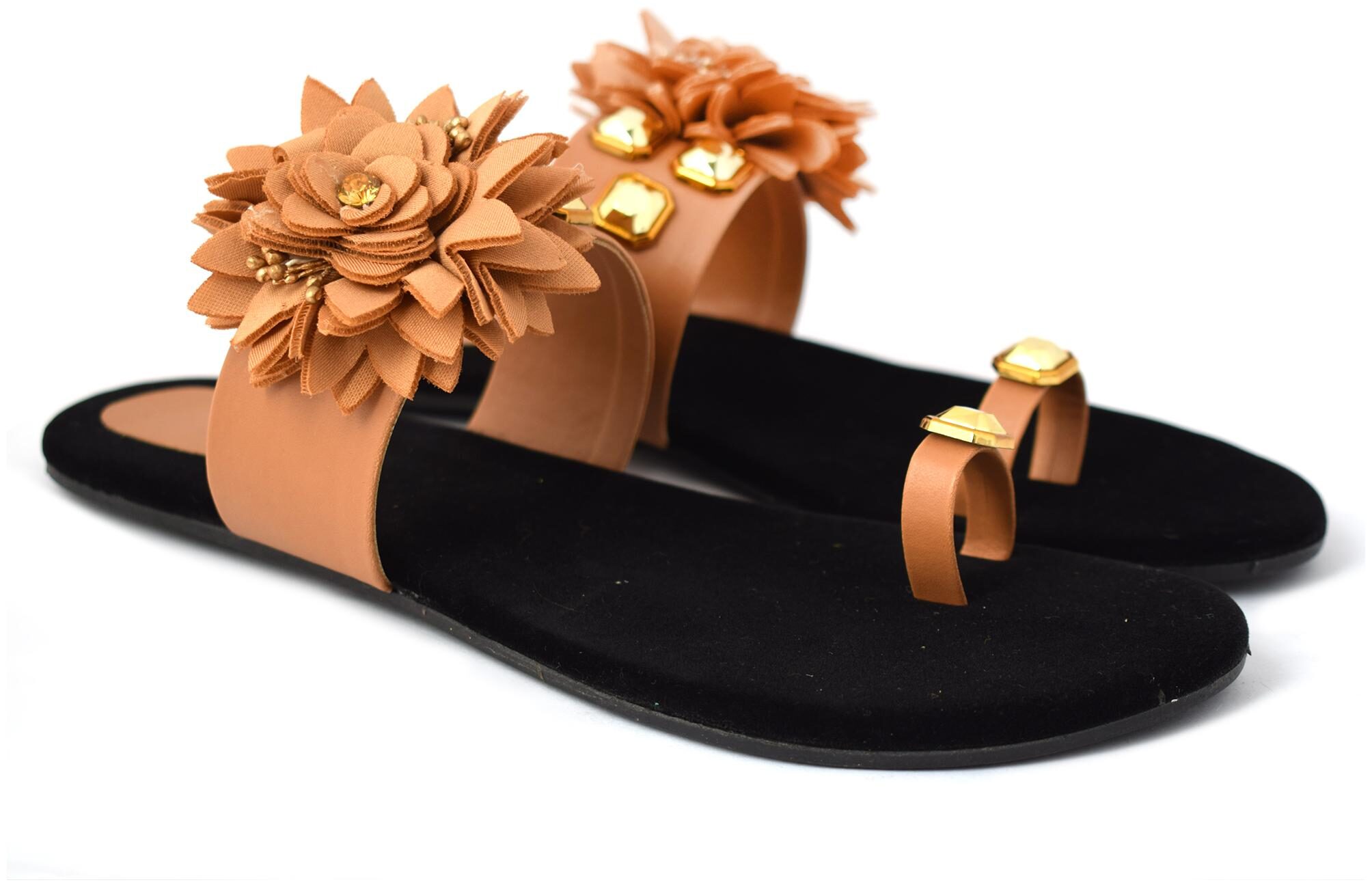 

Butchi Women Brown Open Toe Flats