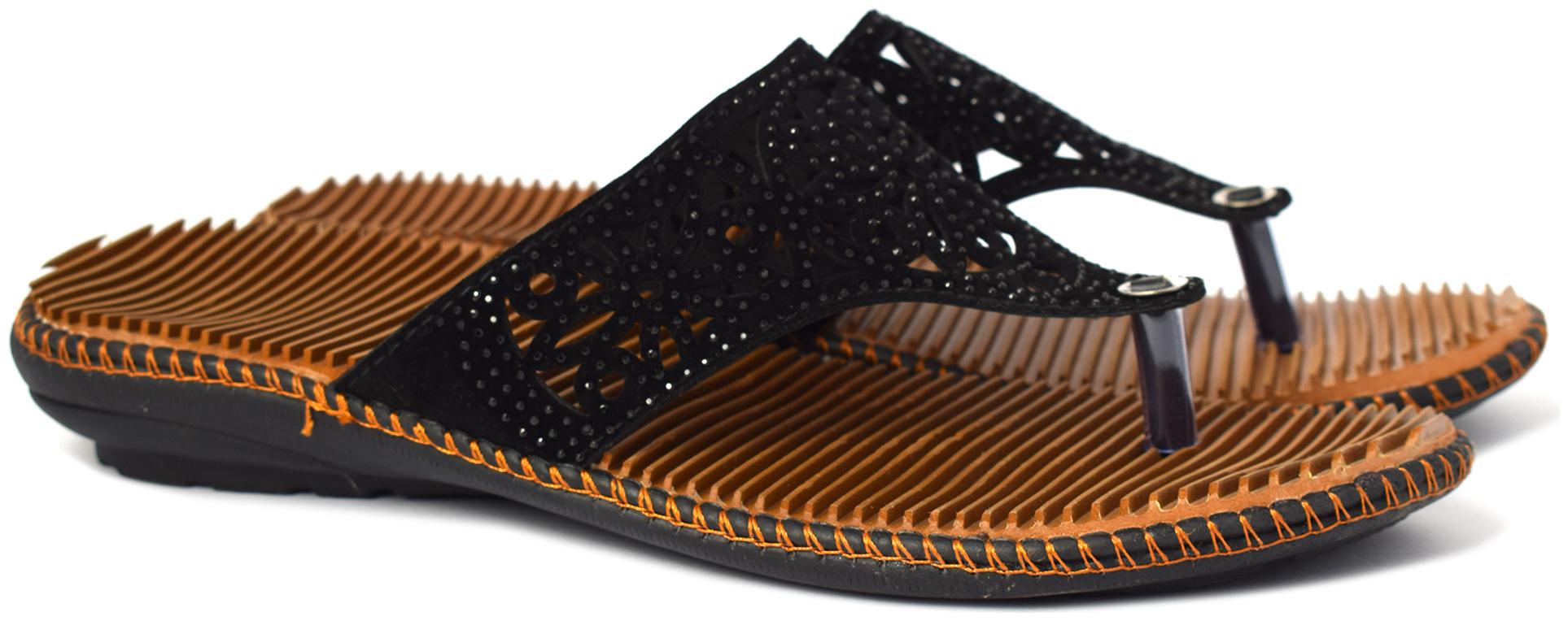 

Butchi Women Black Open Toe Flats