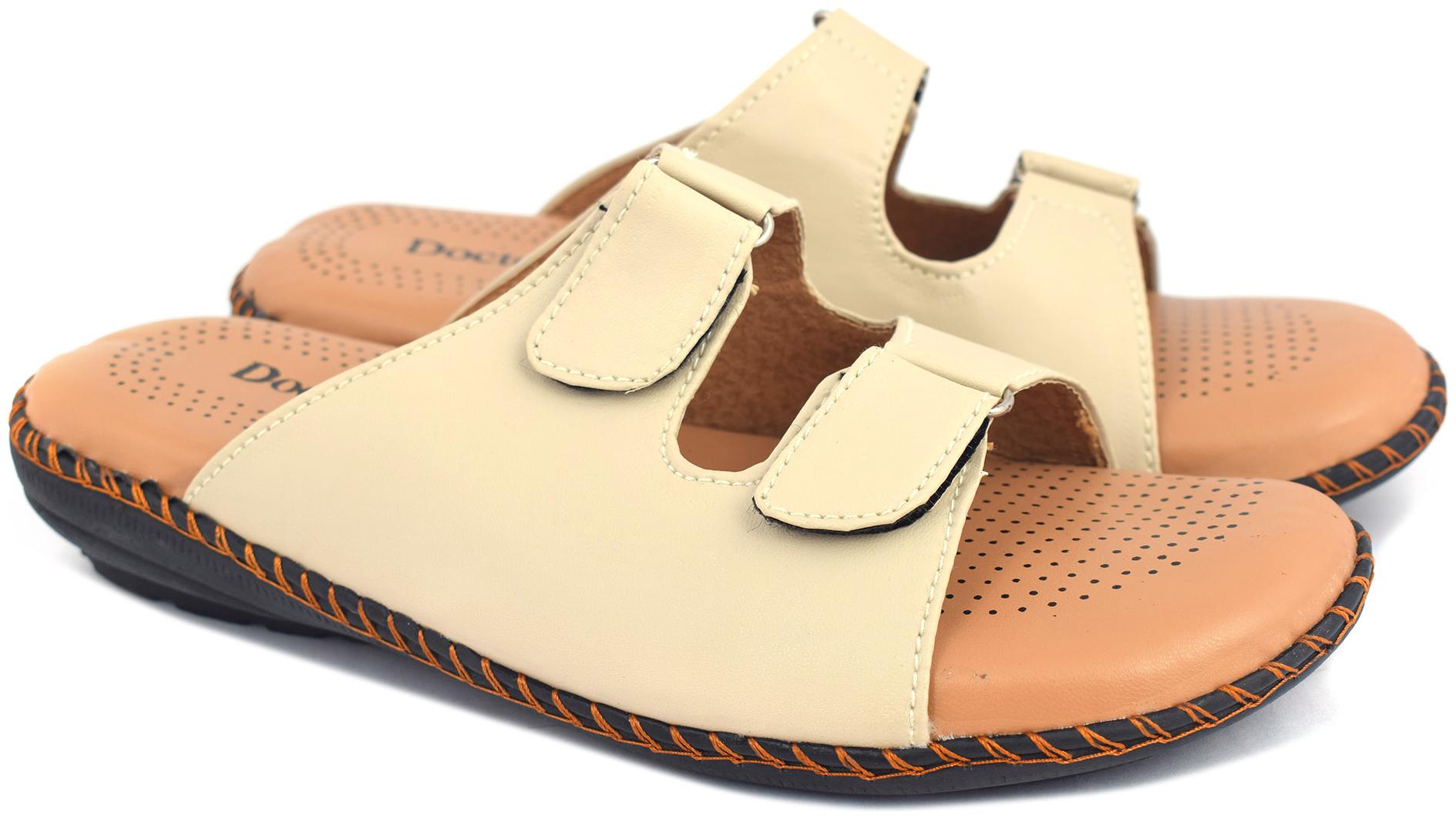 

Butchi Women Cream Open Toe Flats