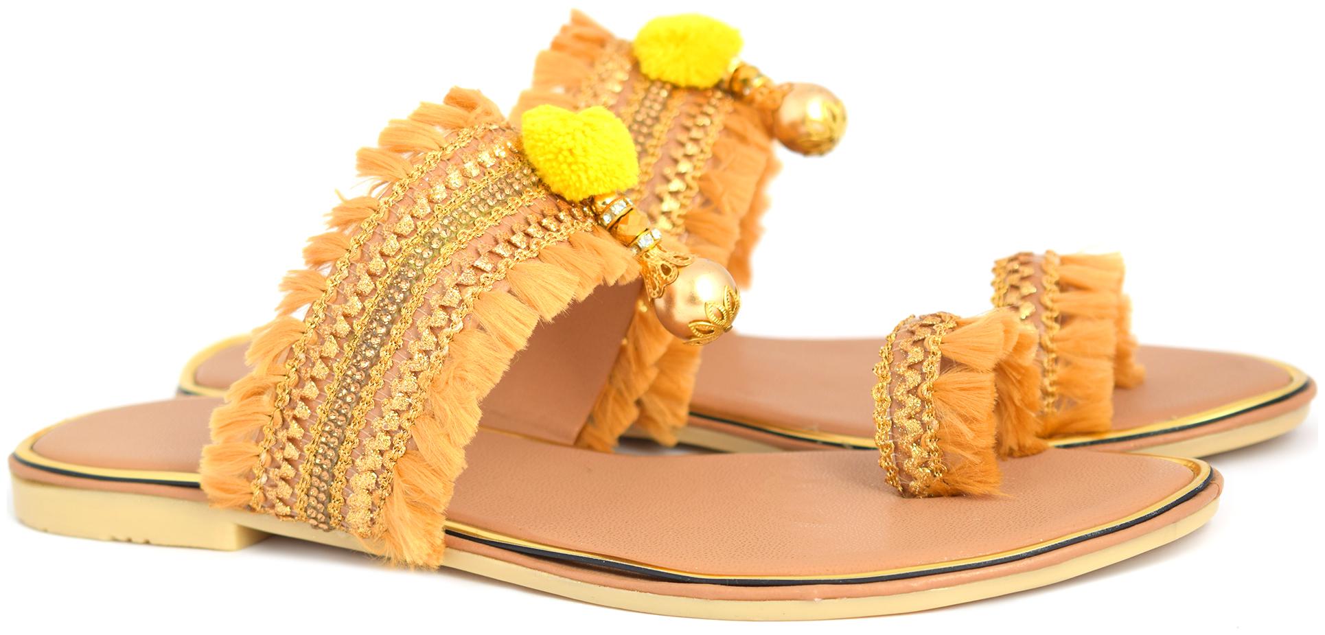 

Butchi Women Brown Open Toe Flats