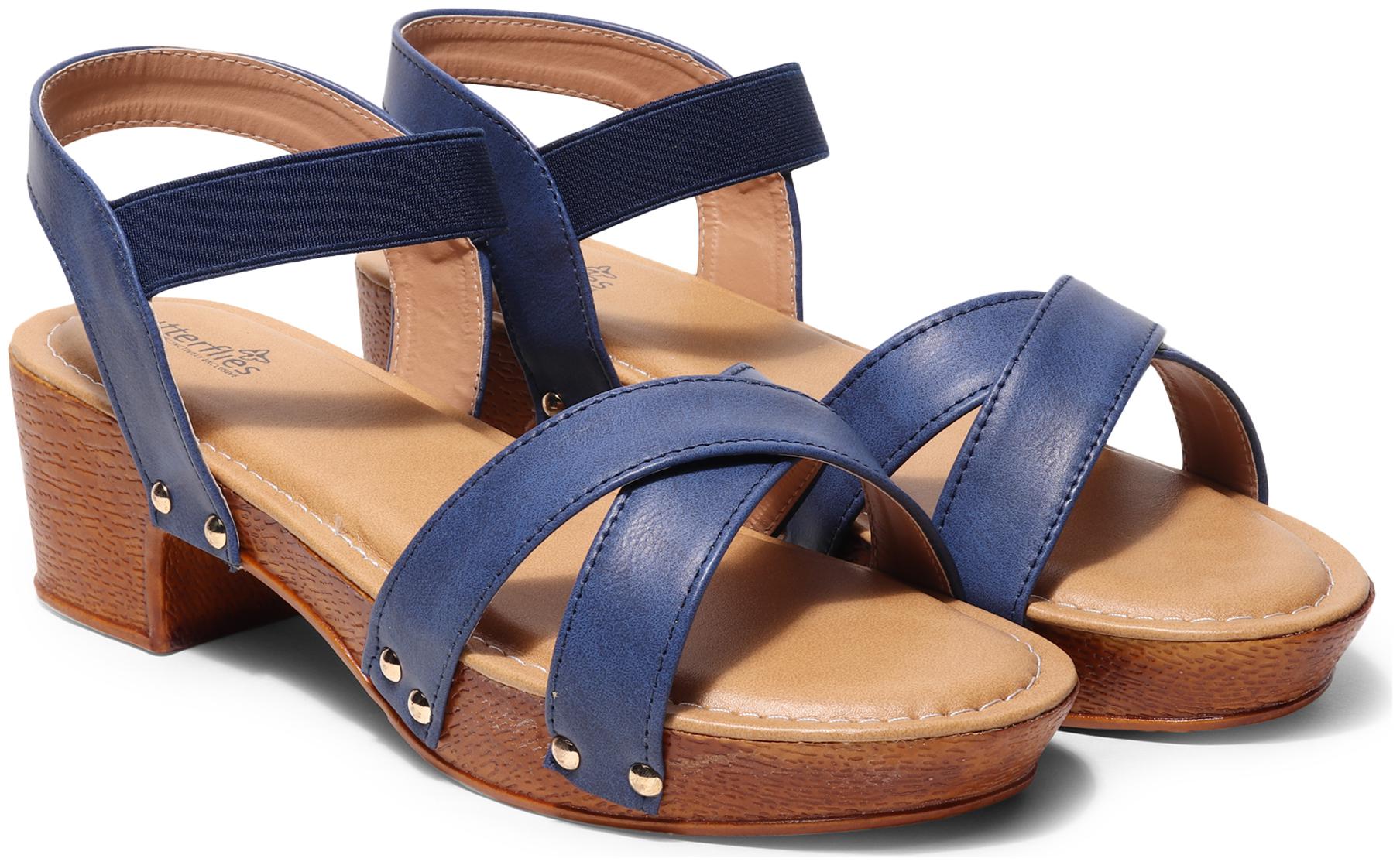

Butterflies Women Blue Heeled Sandals