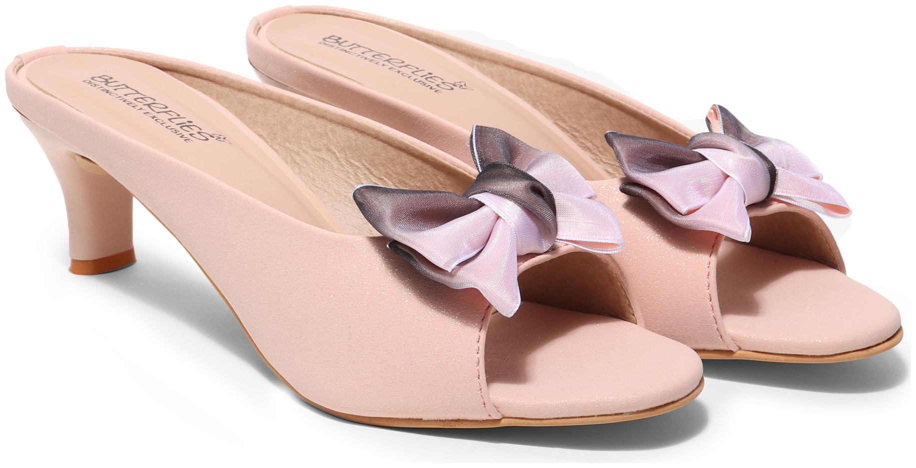 

Butterflies Women Peach Heeled Sandals