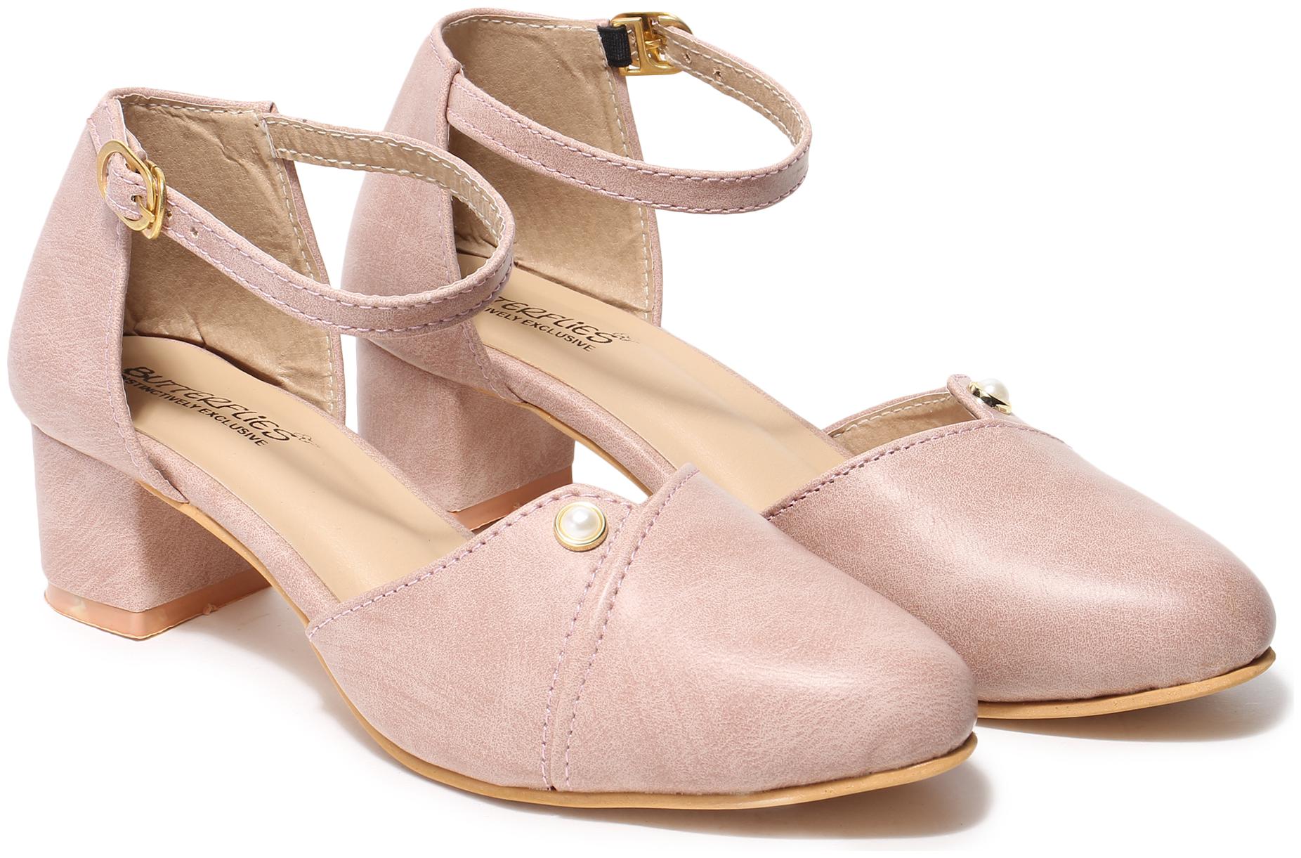 

Butterflies Women Pink Heeled Sandals