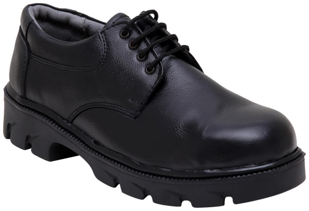 

Calaso Men s Black Leather Safety Shoes-1 10