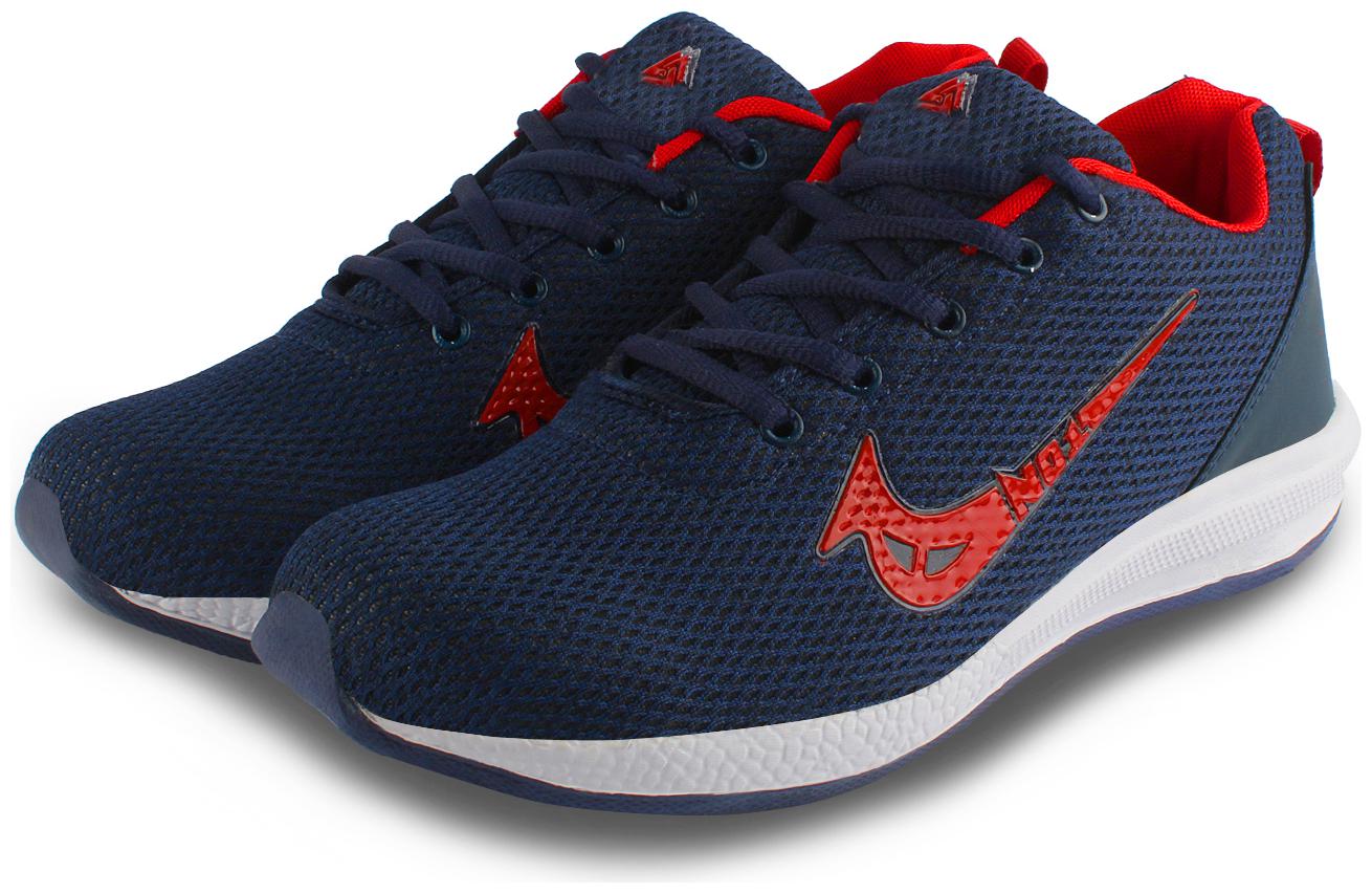 

Calaso Men Sports Running Jogging Shoes Running Shoes ( Navy Blue )