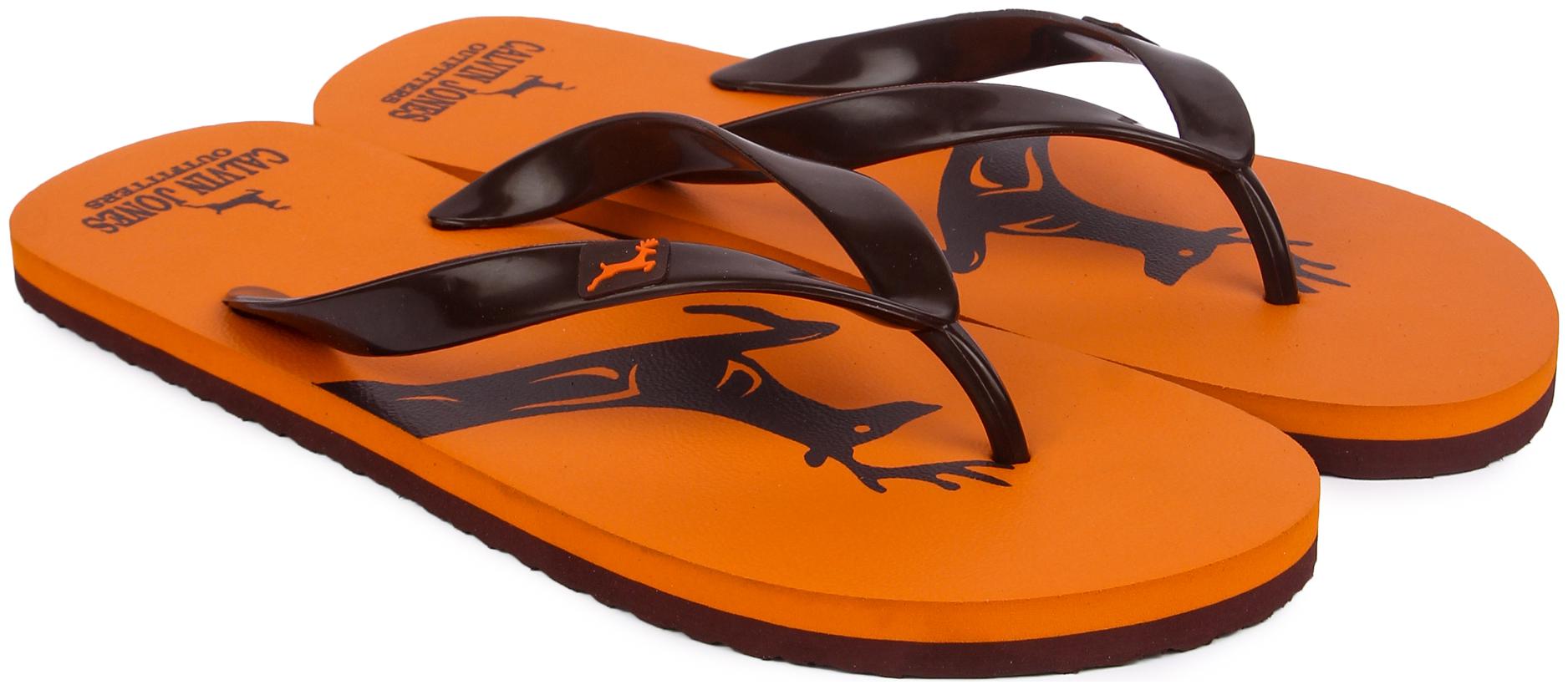 

Calvin Jones Men s Casual Orange - Brown Slippers