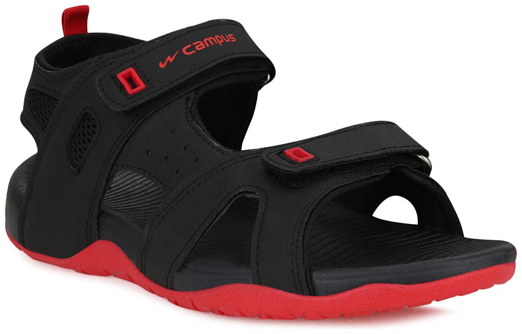 

Campus Men Black Sports Sandals