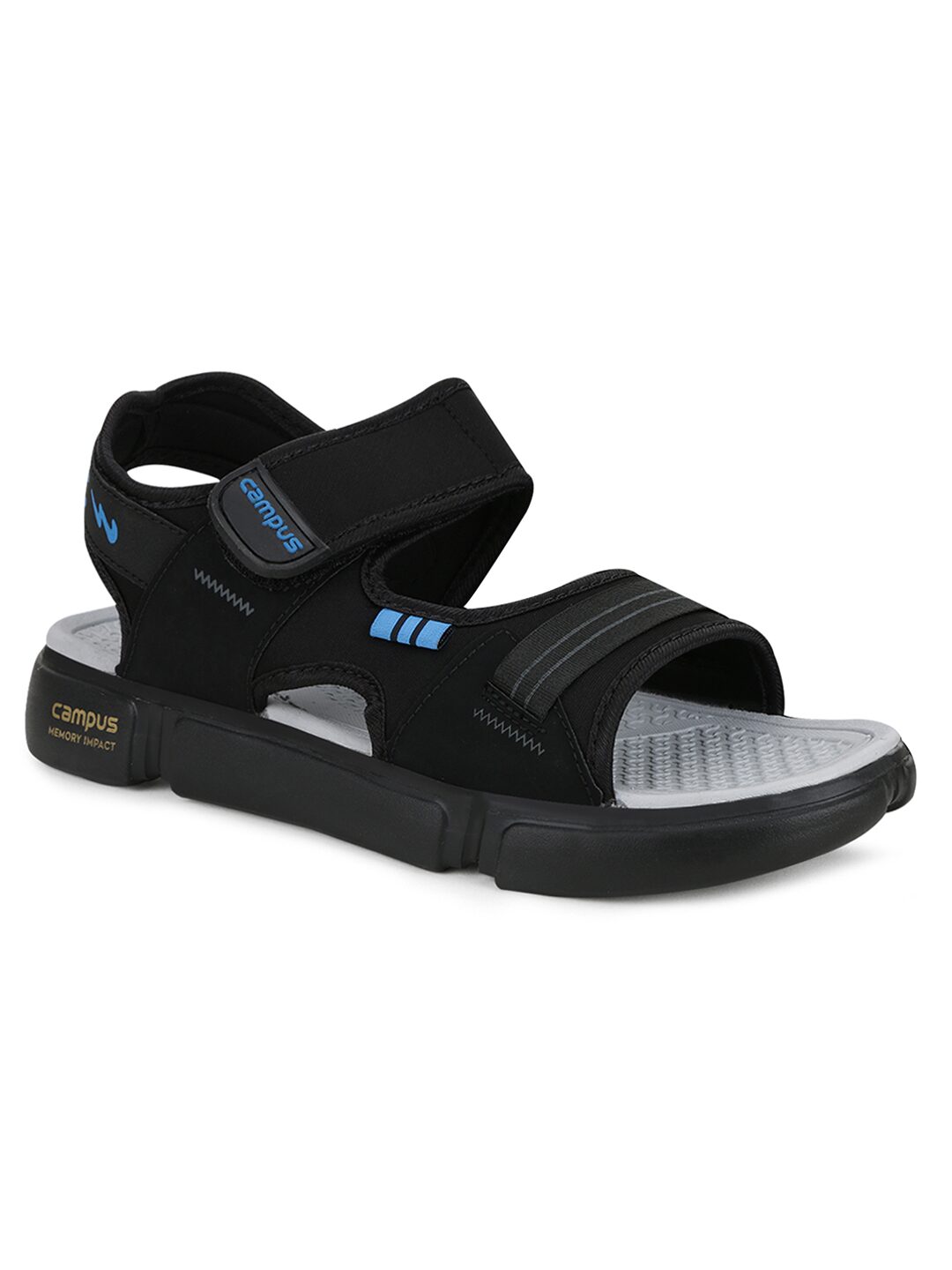

Campus Men Black Sandals