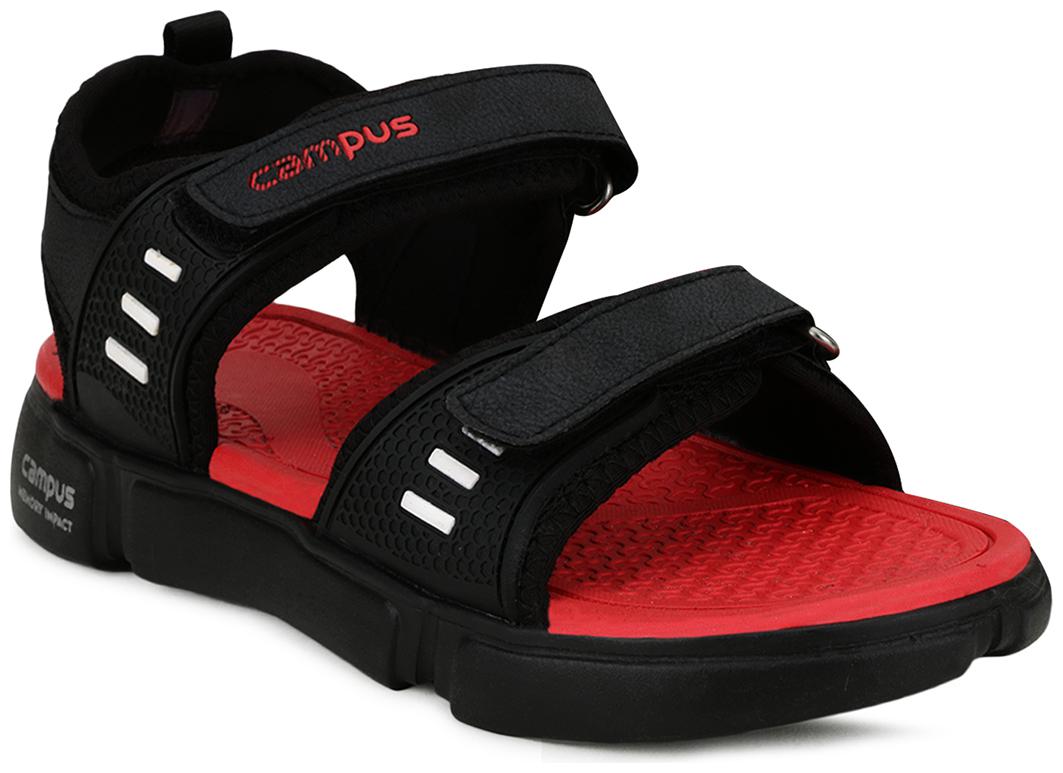 

Campus Men Black Sports Sandals