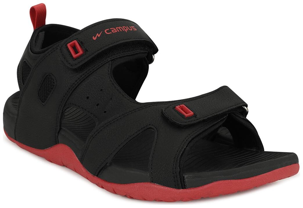 

Campus Men Black Sports Sandals
