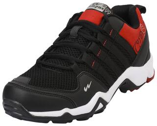 Campus TRIGGEER ( Model 3G-431 ) Black and Red Color Men Sports Shoe ( Size -10 UK )