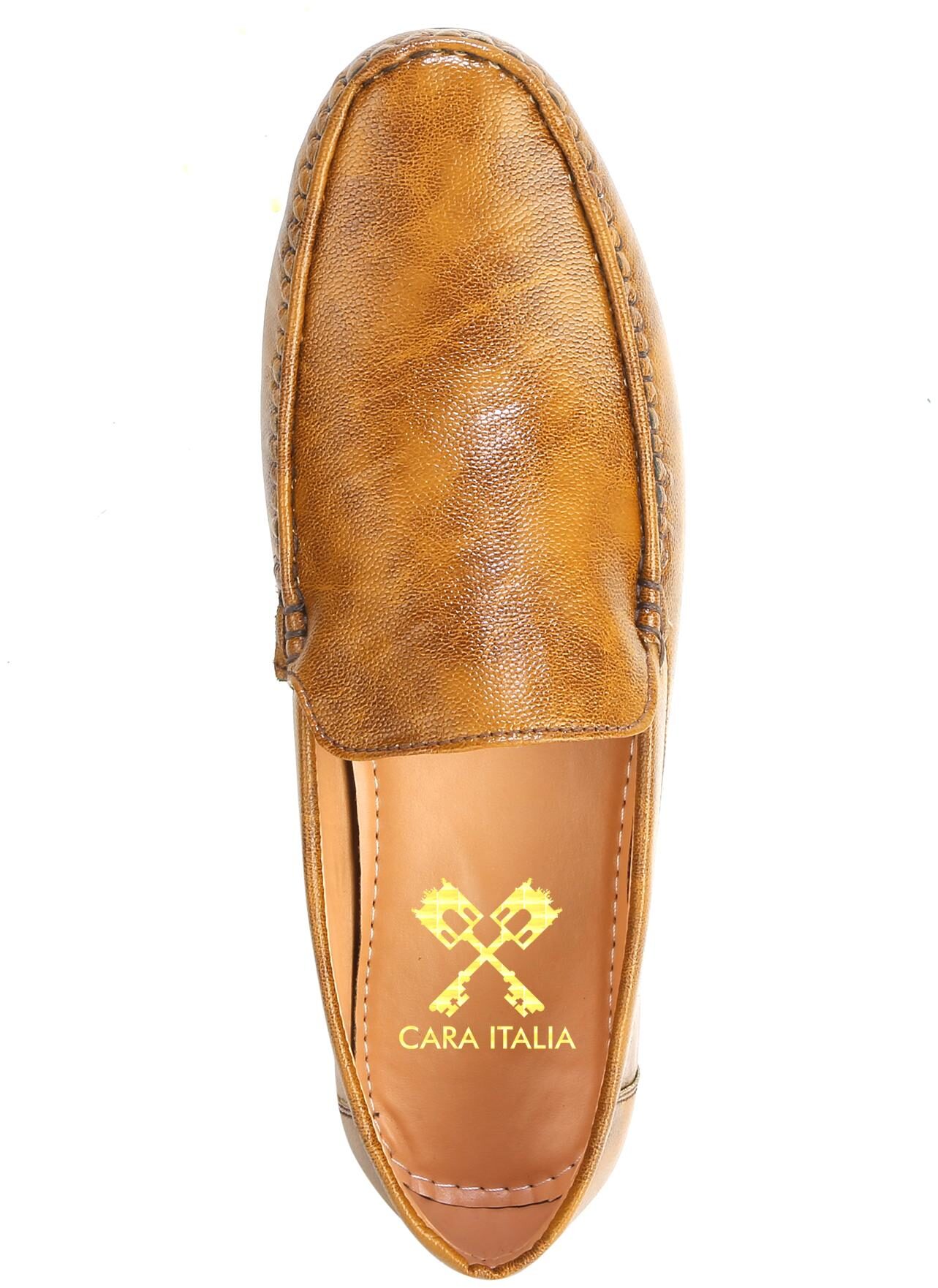 

Caraitalia Men Tan Slip-On Formal Shoes