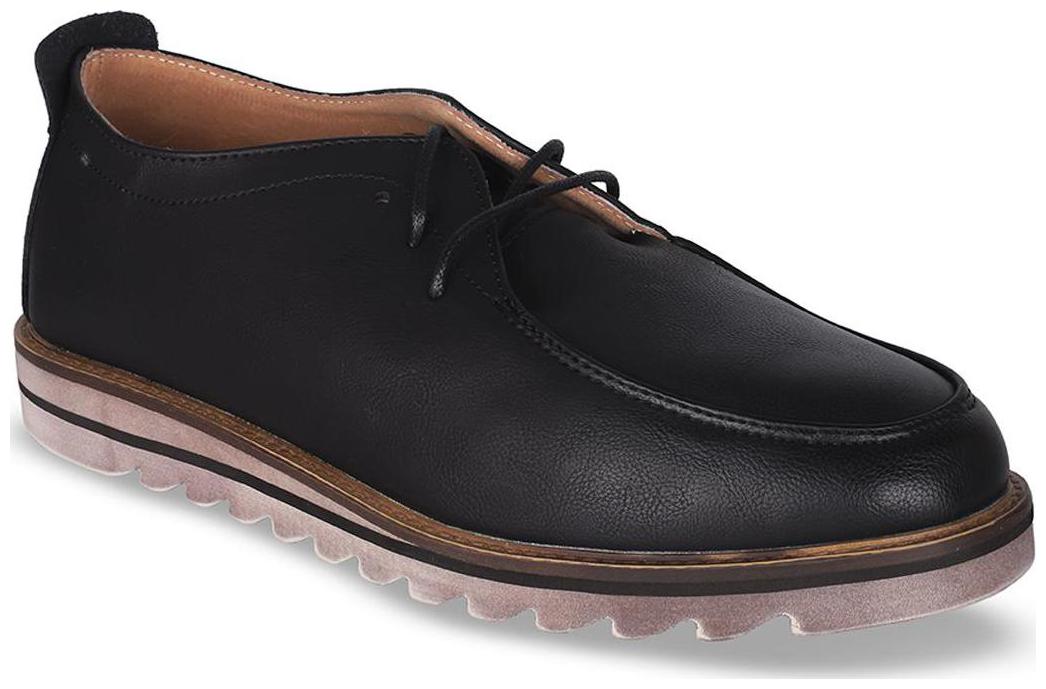

Enso Men Black Outdoor Boots - ENSO MEN S GREY BLACK IMPORTED LACEO LEATHER CASUAL SHOES - C1501