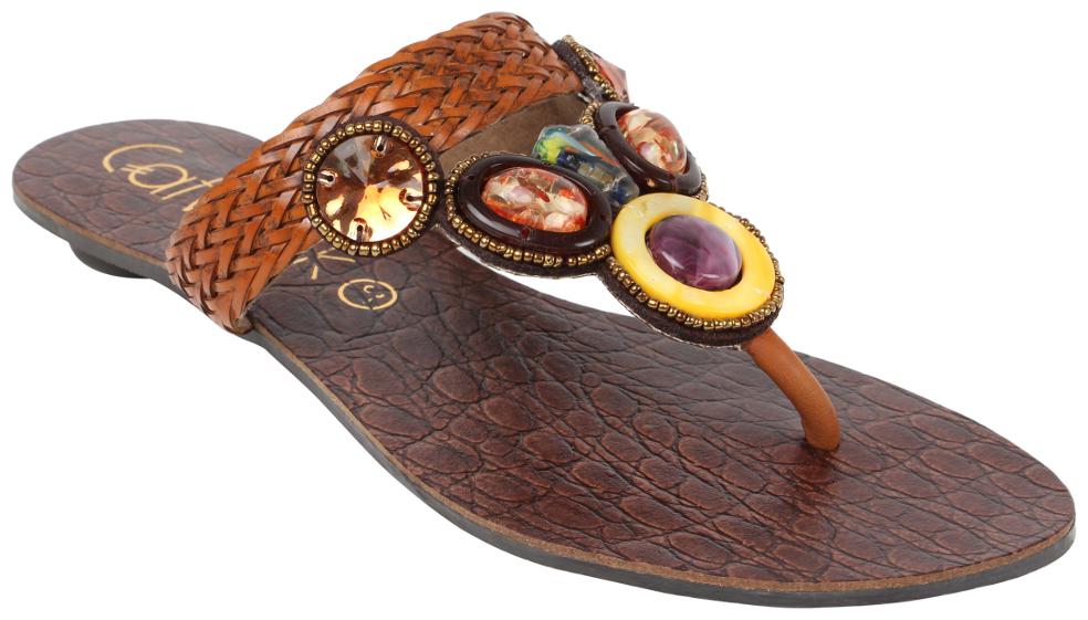 

Catwalk Women Brown T-Strap Flats