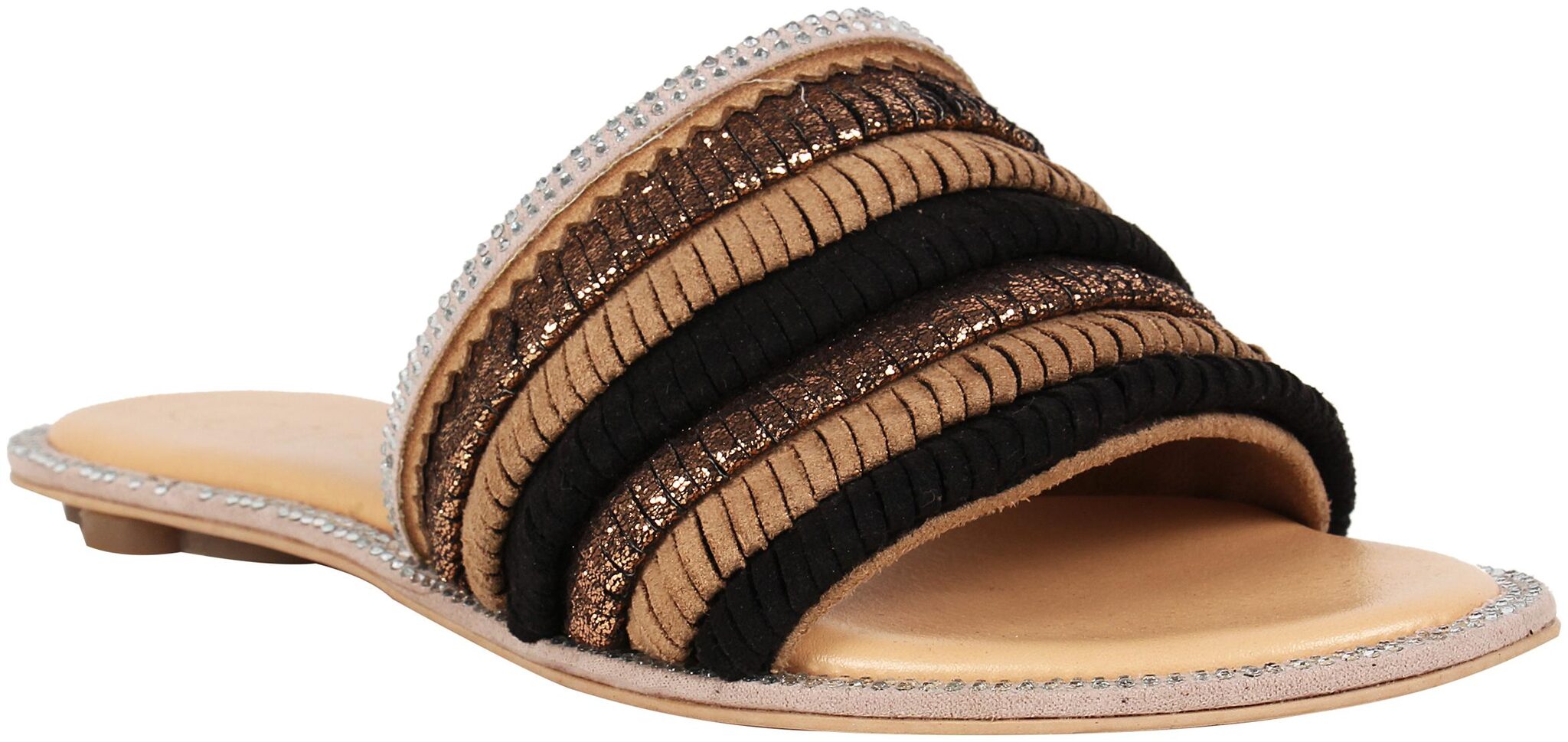 

Catwalk Embellished Shaded Slides Beige