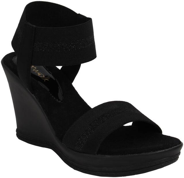 Catwalk Wedges For Women ( Black ) 1 Pair