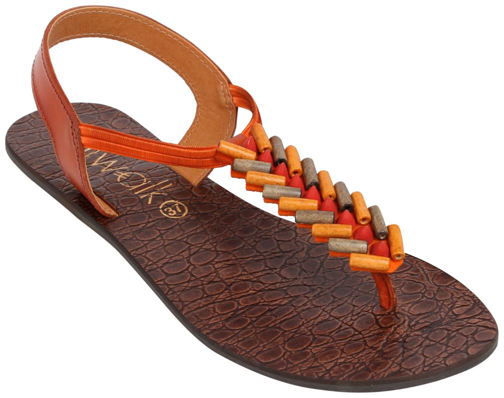 

Catwalk Women Orange T-Strap Flats