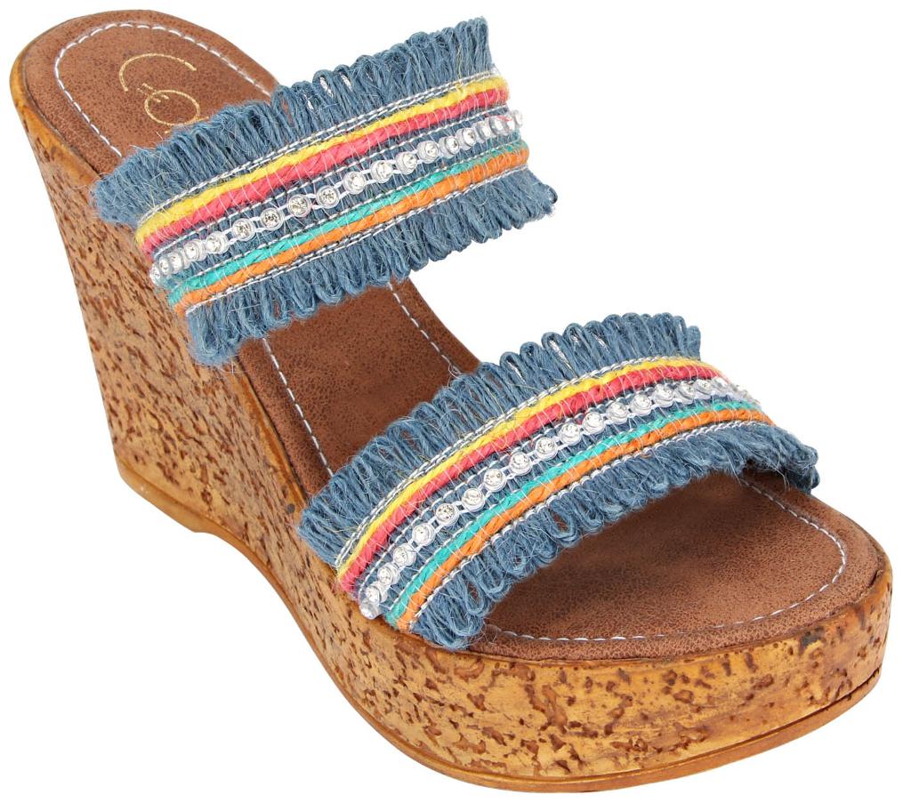 Buy Catwalk Wedges For Women ( Blue ) 1 Pair Online at Low Prices in