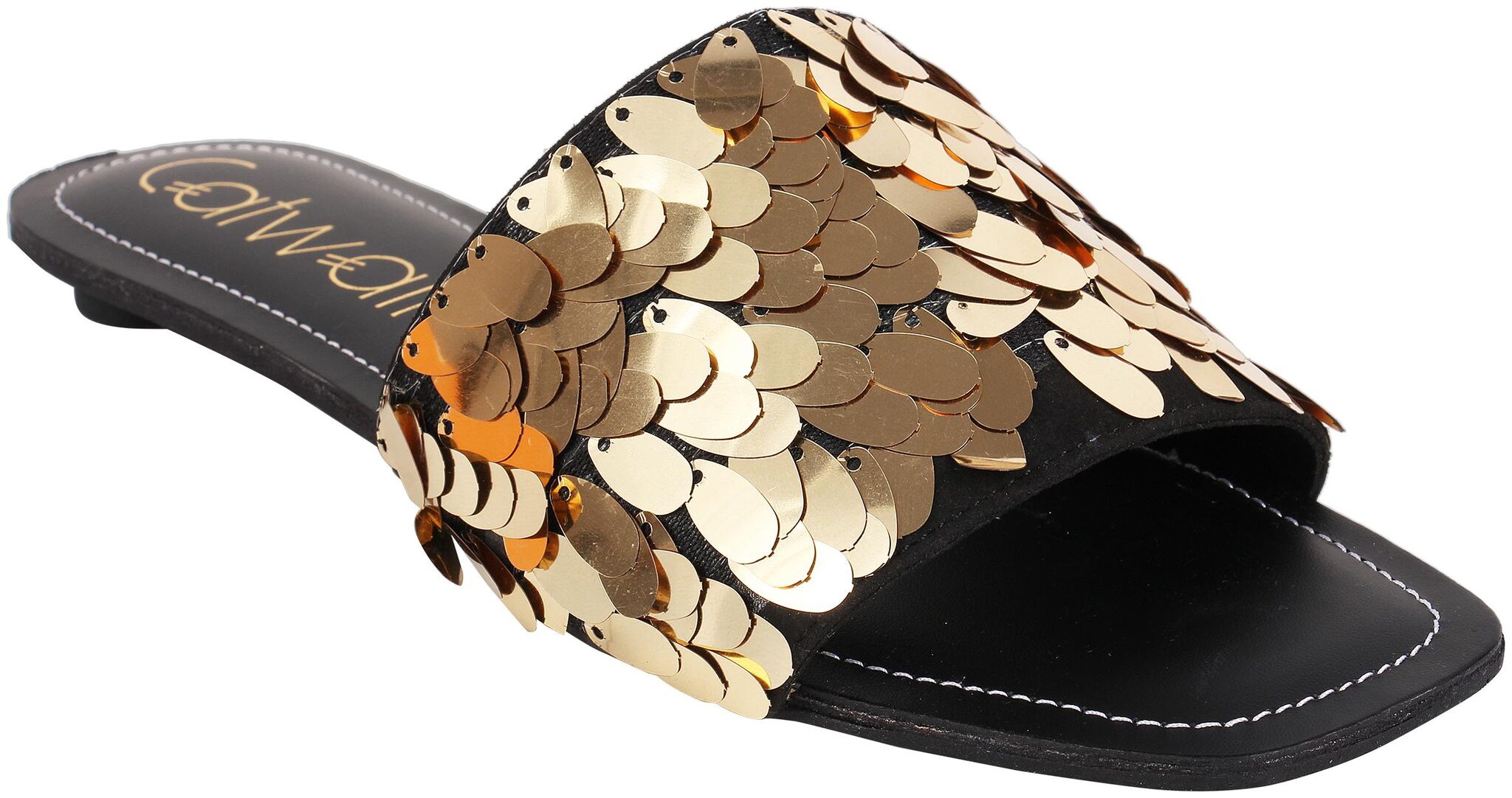 

Catwalk Women Gold Open Toe Flats