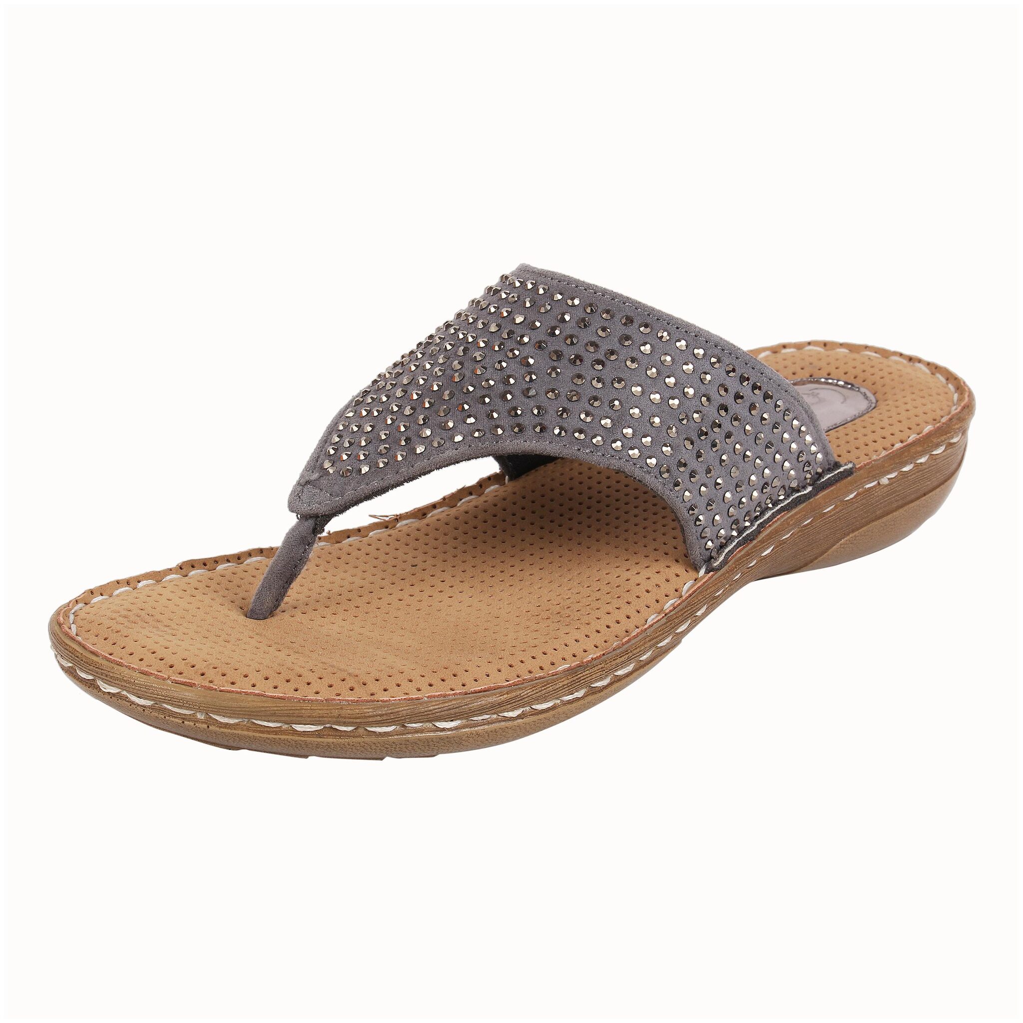 

Catwalk Women Grey Open Toe Flats
