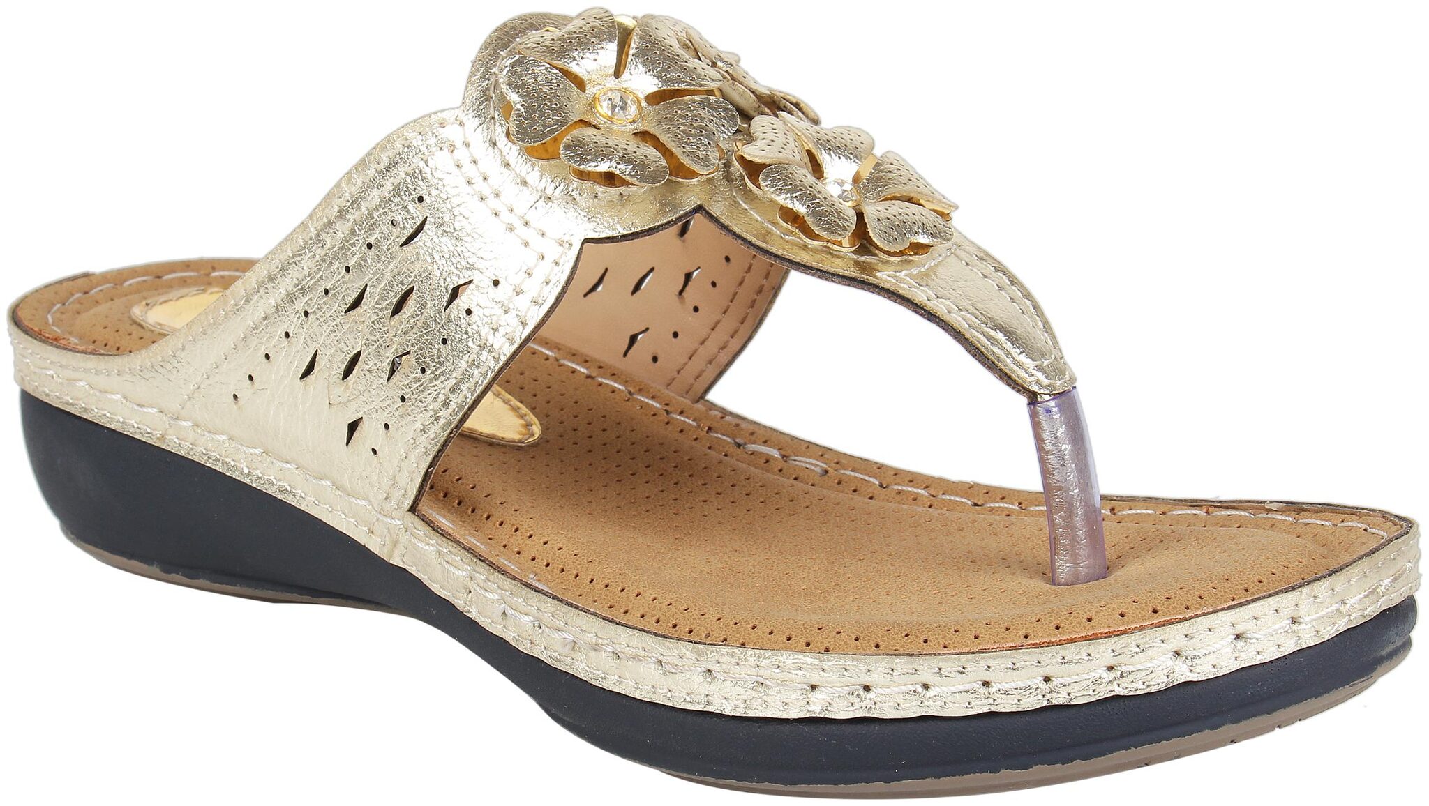 

Catwalk Women Gold Open Toe Flats