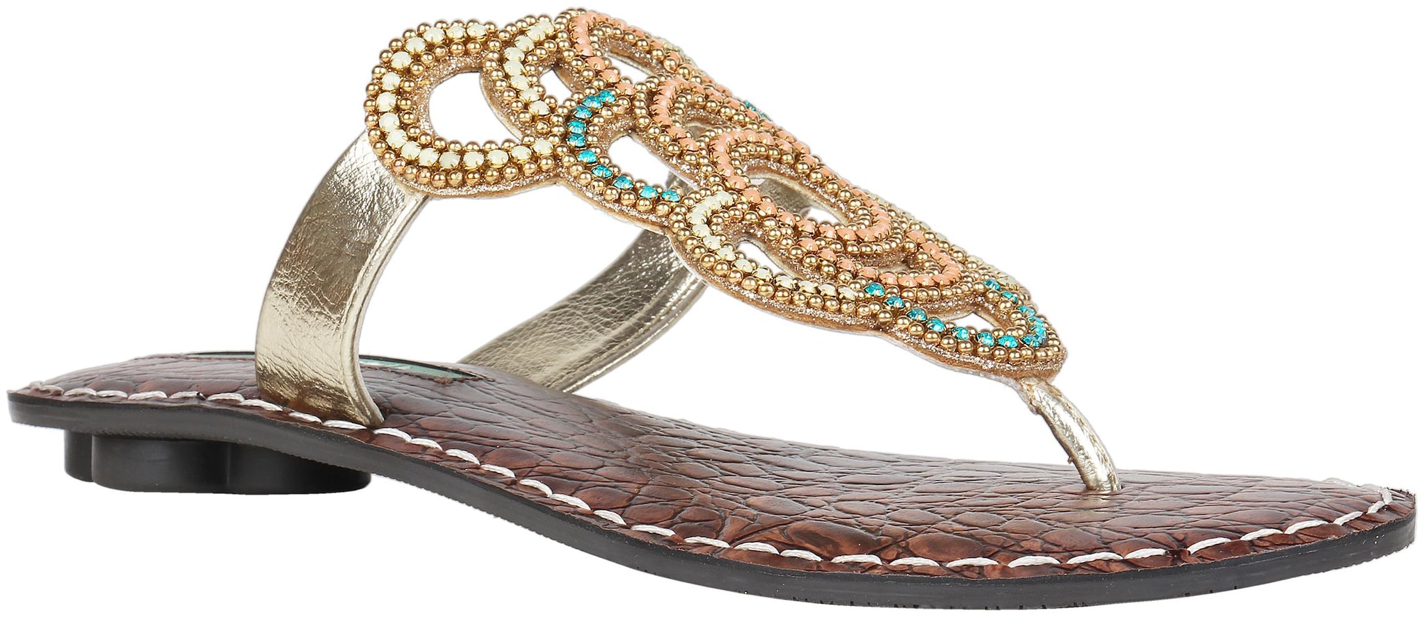 

Catwalk Women Gold Open Toe Flats