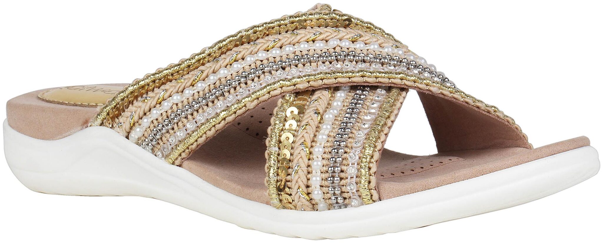 

Catwalk Women Gold Open Toe Flats