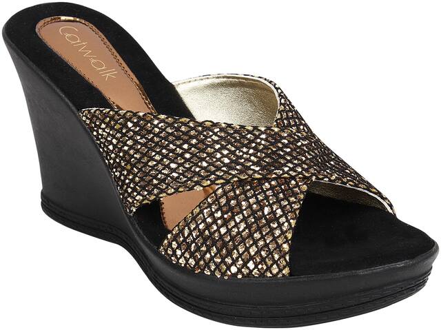 Catwalk Sandals For Women ( Gold ) 1 Pair