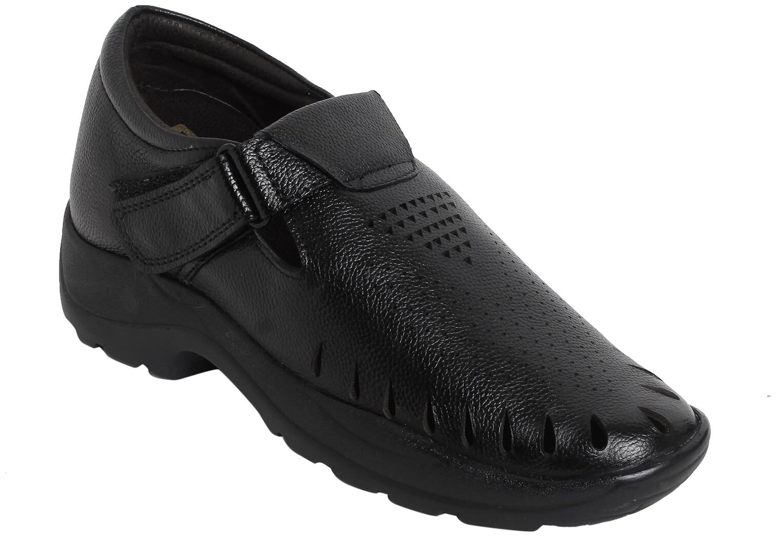 

Celby Genuine Leather Height Increasing Casual Velcro Elevator Sandal