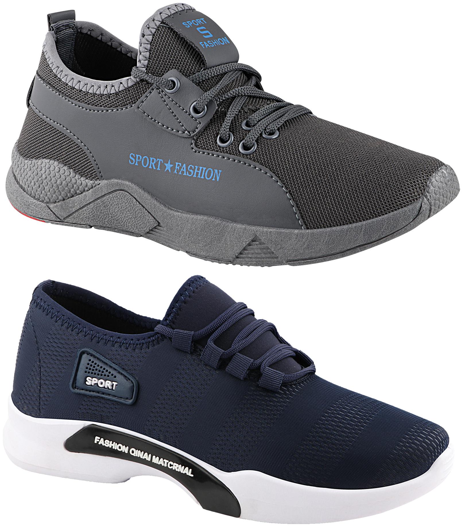 

Chevit Men Running Shoes ( Grey Blue )