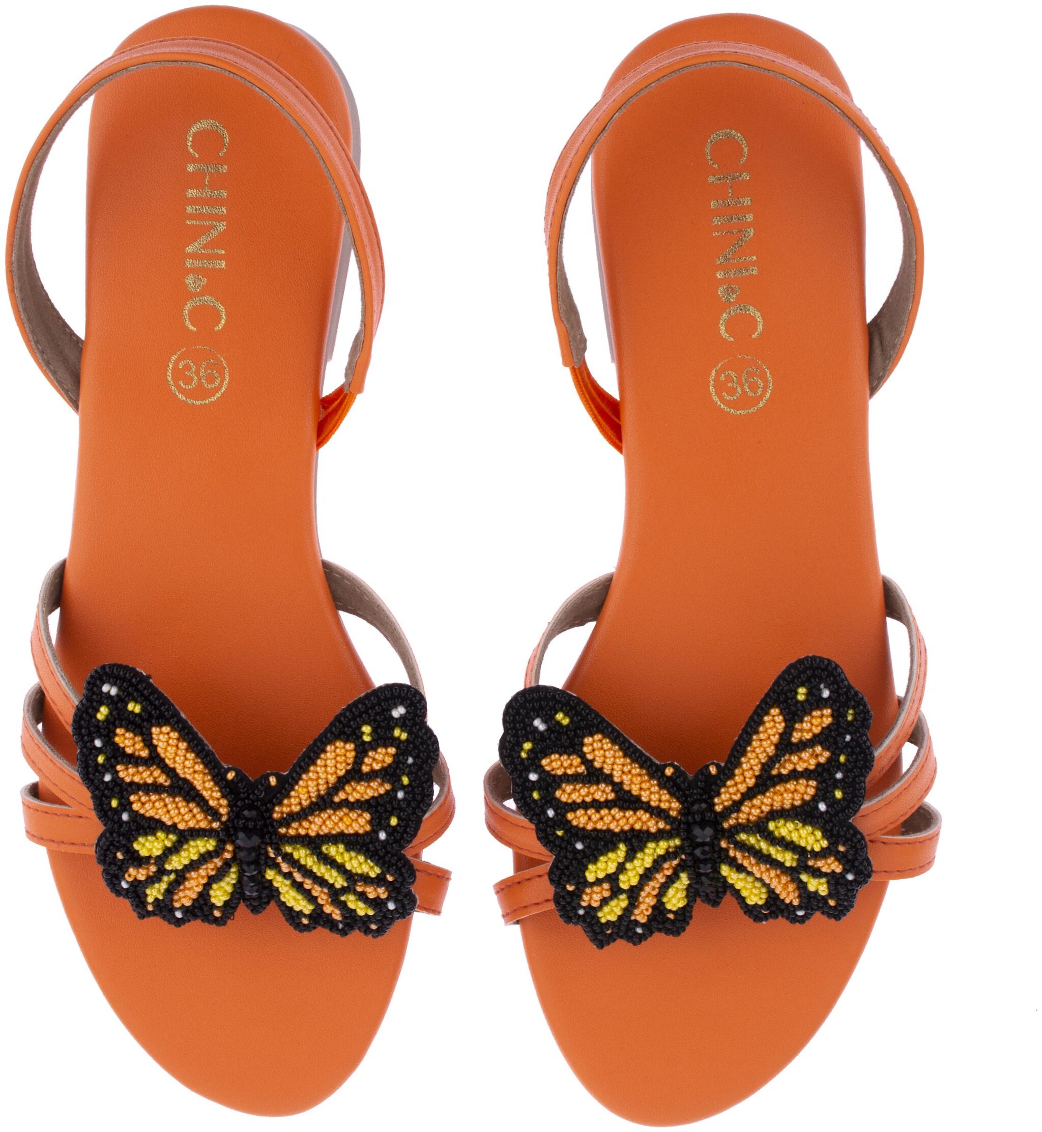 

CHINI C Women Orange Sandals