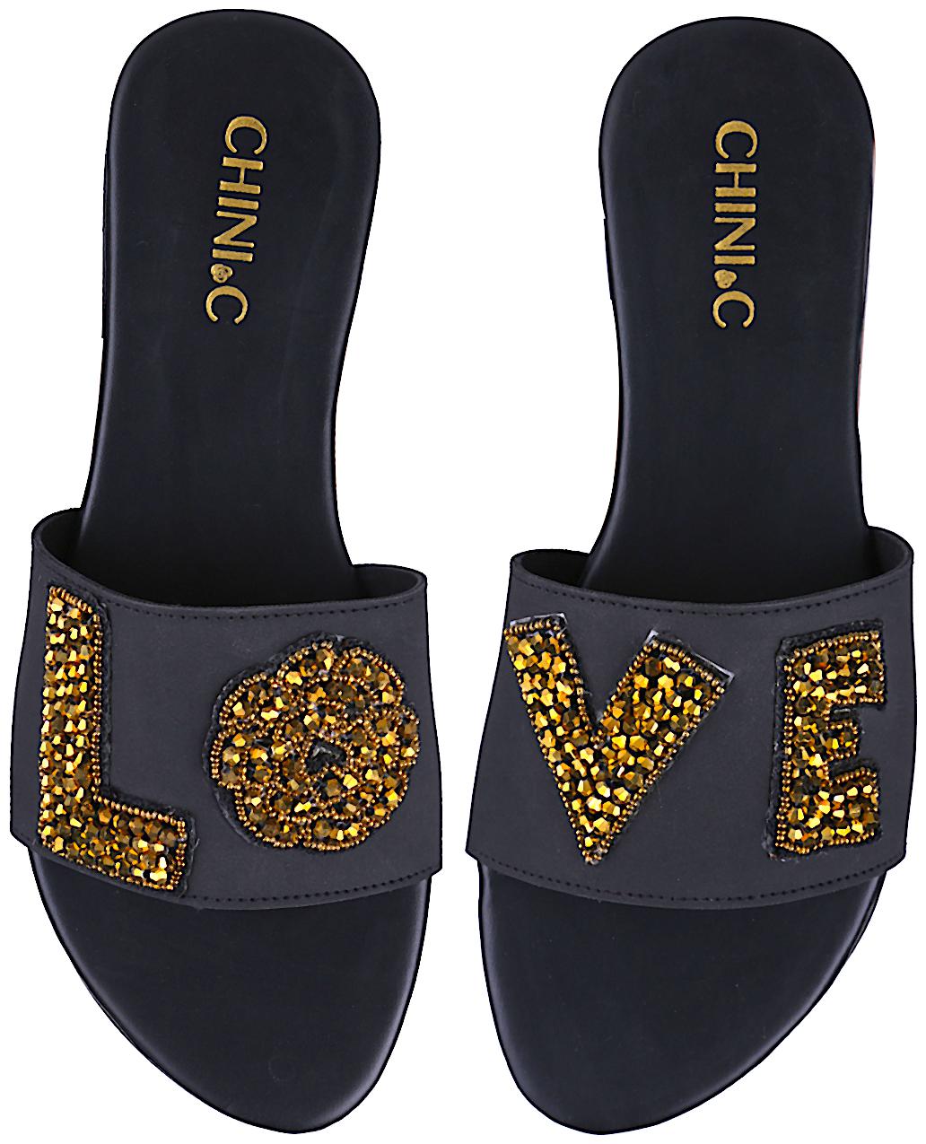

CHINI C Women Black Sandals