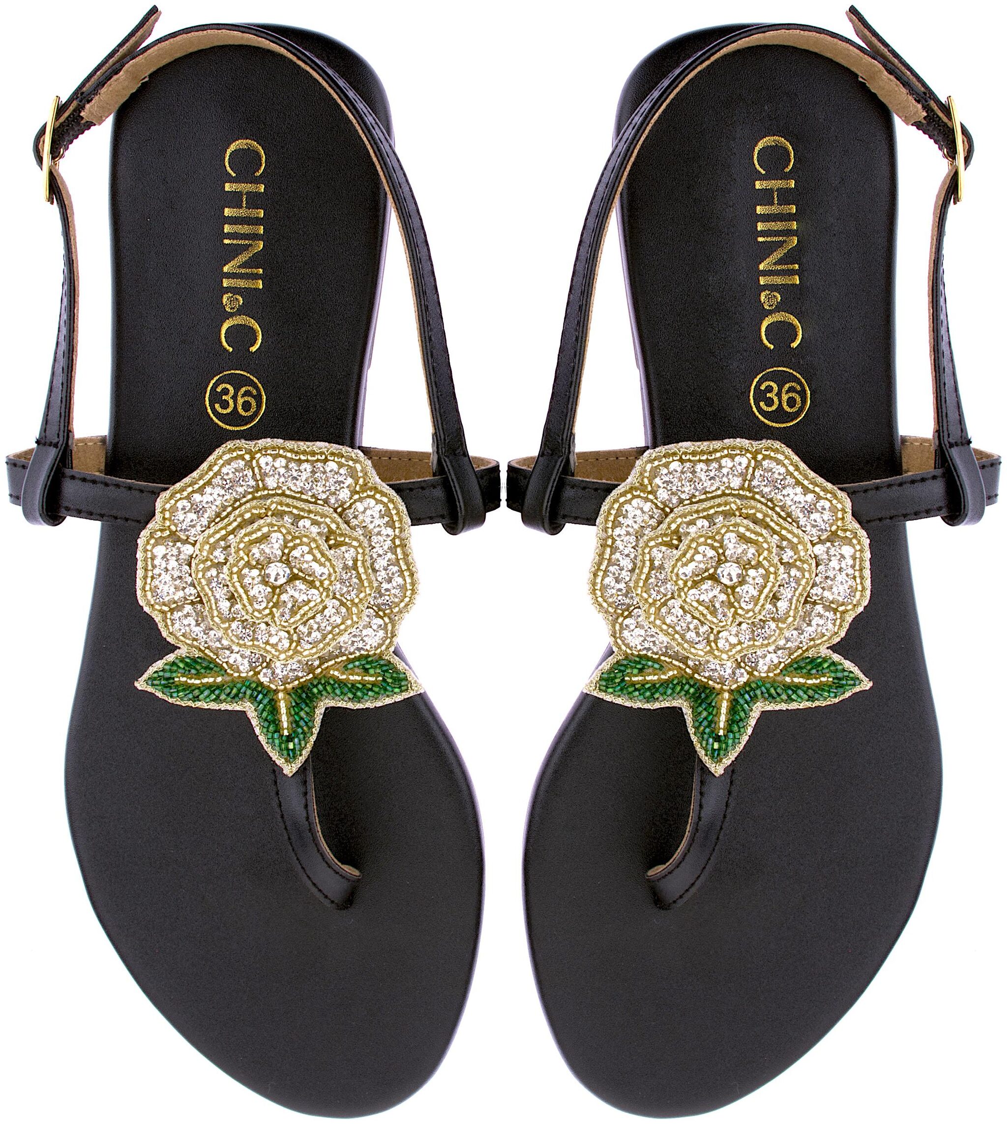 

CHINI C Women Black Sandals
