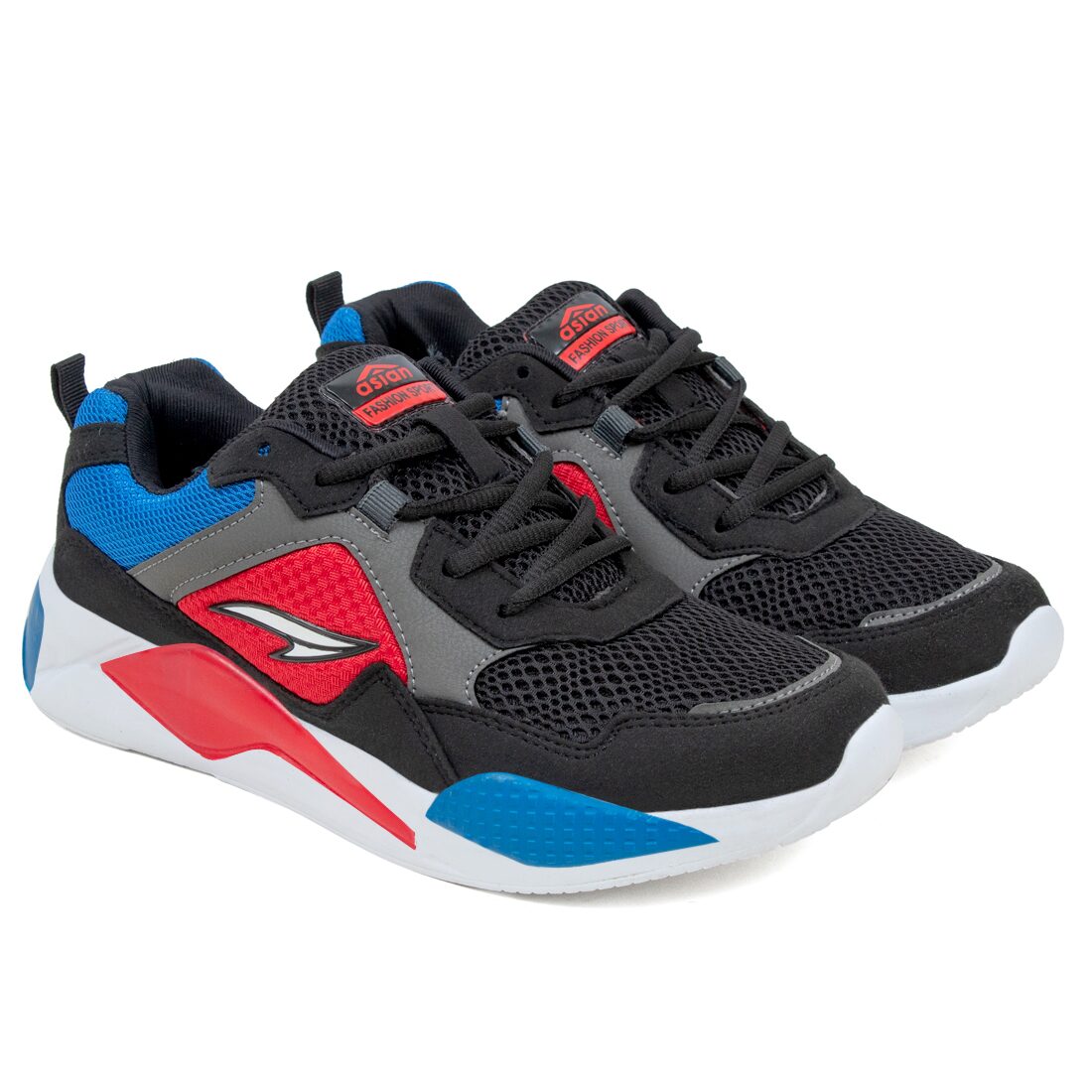 

Asian Men Black Red Chunky Sneakers - Sneaker-03cblkred