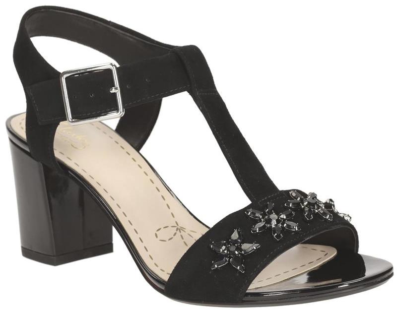 

Clarks Deva Daisy Black Sde Women Heels