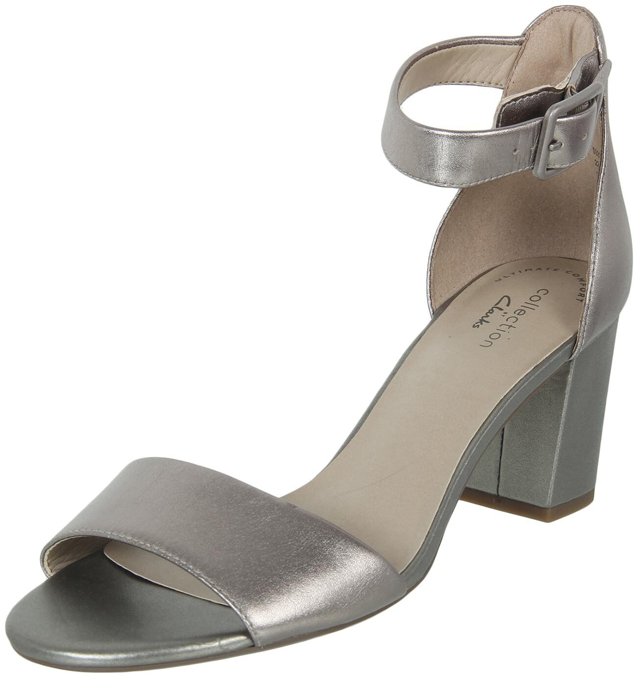 

Clarks Women Grey Heeled Sandals