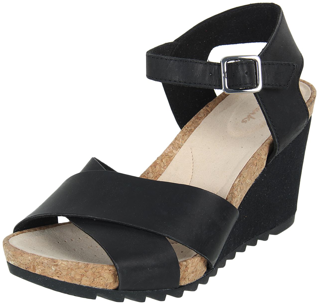 

Clarks Women Black Wedges