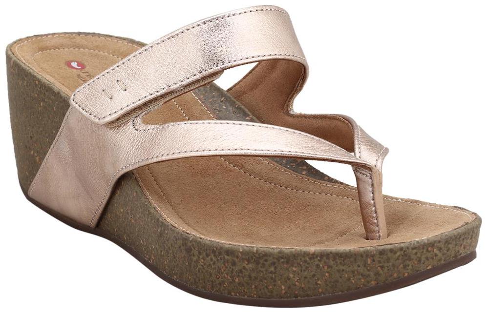 

Clarks Women Gold Wedges